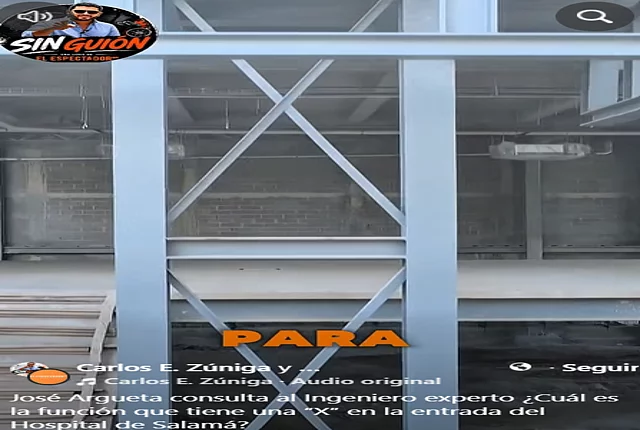 Graderías en la construcción del Hospital de Salamá