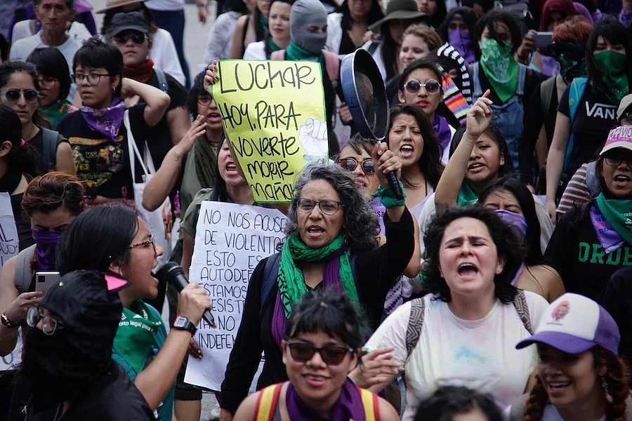 Manifestantes 8M en Guatemala