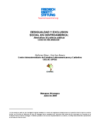 Desigualdad y exclusion social en Centroamerica