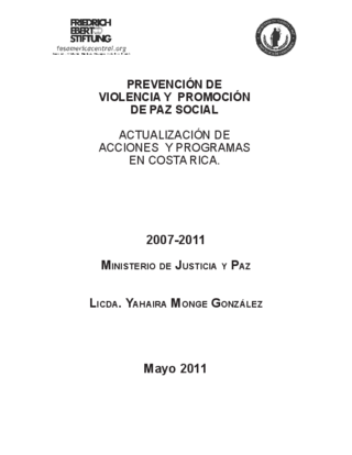 Prevención de violencia y promoción de paz social