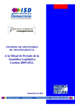 A la mitad de periodo de la Asamblea Legislativa Gestión 2009 - 2012