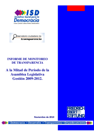 A la mitad de periodo de la Asamblea Legislativa Gestión 2009 - 2012