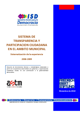 Sistema de transparencia y participacion ciudadana en el ambito municipal