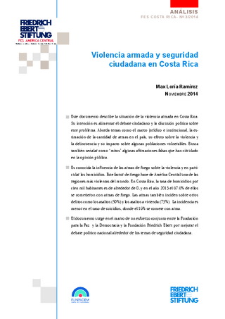 Violencia armada y seguridad ciudadana en Costa Rica
