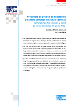 Propuesta de política de adaptación al cambio climático en zonas costeras