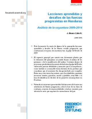 Lecciones aprendidas y desafíos de las fuerzas progresistas en Honduras