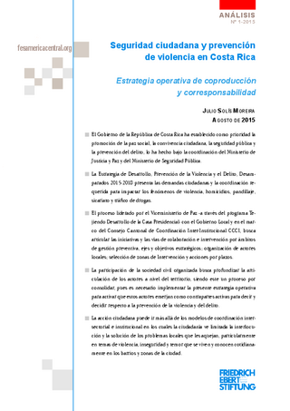 Seguridad ciudadana y prevención de violencia en Costa Rica