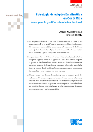 Estrategia de adaptación climática en Costa Rica