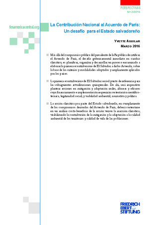 La contribución nacional al Acuerdo de París