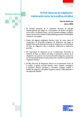 El plan nacional de adaptación