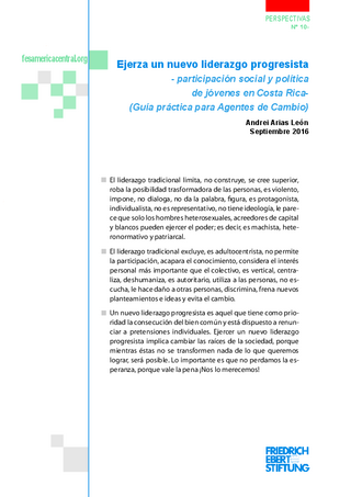 Ejerza un nuevo liderazgo progresista