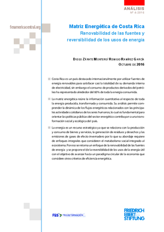 Matriz energética de Costa Rica
