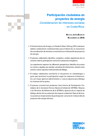 Participación ciudadana en proyectos de energía