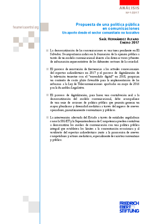 Propuesta de una política pública en comunicaciones