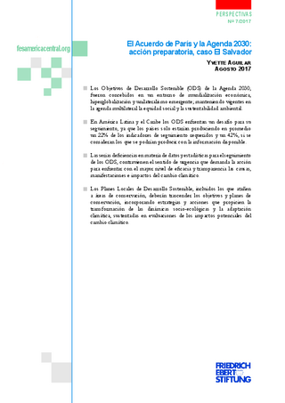 El Acuerdo de París y la Agenda 2030