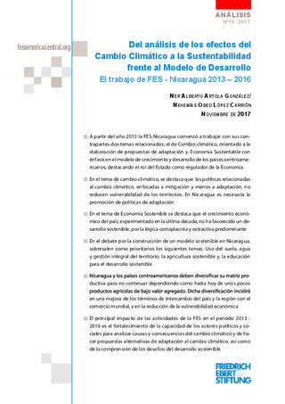 Del análisis de los efectos del cambio climático a la sustentabilidad frente al modelo de desarrollo