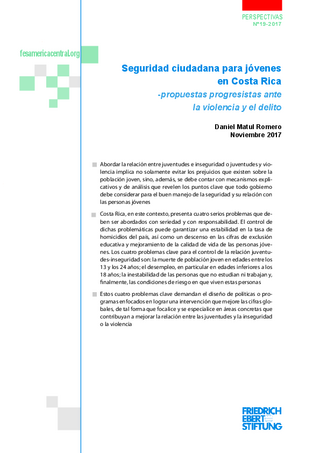 Seguridad ciudadana para jóvenes en Costa Rica