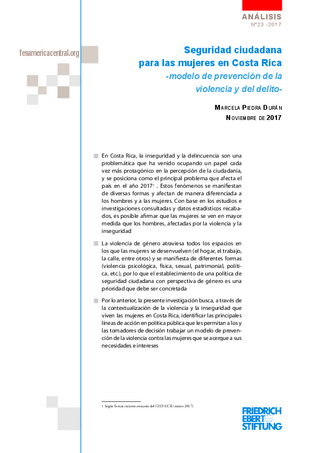 Seguridad ciudadana para las mujeres en Costa Rica