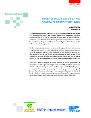 Mujeres indígenas de la paz contra el despojo del agua