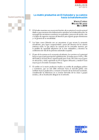La matriz productiva en El Salvador y su camino hacia la transformación
