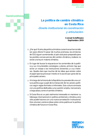 La política de cambio climático en Costa Rica