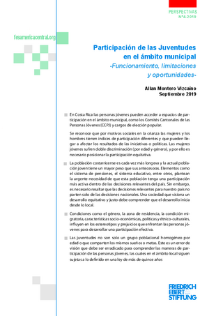 Participación de las juventudes en el ámbito municipal