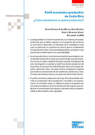 Perfil económico-productivo de Costa Rica