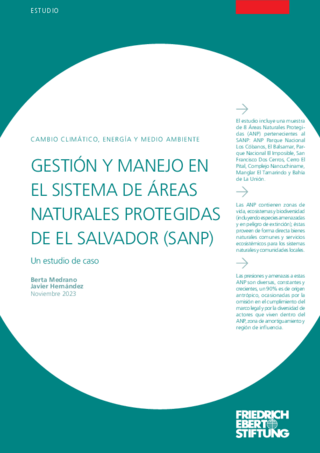 Gestión y manejo en el sistema de Áreas Naturales Protegidas de El Salvador (SANP)
